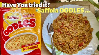 Saffola yummy masala OODLES Saffola Oodles review amp Cooking Demo Saffola Oodles funky Ring noodles [upl. by Braswell]