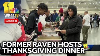 Former Ravens foundation hosts Thanksgiving Dinner [upl. by Refynnej269]