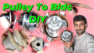 HighSpeed BLDC Motor with PulleyBelt Mechanism  Powerful DIY Project [upl. by Zipporah]