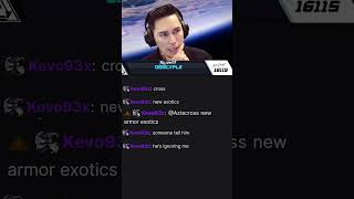 Destiny 2 Leaker in Aztecross Chat [upl. by Yelrahs]