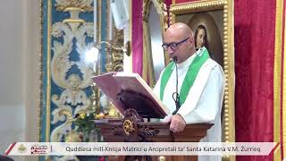 Quddiesa Live millParroċċa ta’ Santa Katarina VM Żurrieq – 17 ta’ Novembru 2024 [upl. by Anelehs]