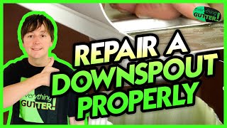 How to Repair a Downspout properly To get properly flowing Gutters [upl. by Ajnat]