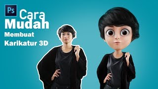 Create 3d caricature tutorial photoshop  Bahasa indonesia 👍 [upl. by Ahsoet892]