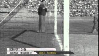 Serie A 19531954 1° giornata Juventus  Triestina 31 13091953 [upl. by Kitty782]