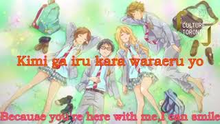 Nanairo Symphony Karaoke version with both Japanese lyrics romaji and English subtitles [upl. by Herodias506]