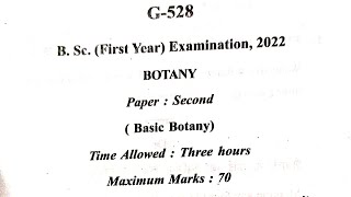 Botany second paper BSc 1st yearAccording NEP2022 [upl. by Silber582]