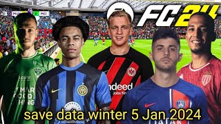 PS4 FC 24 save data Winter 5 January 2024 for update 108 PS4 hen [upl. by Llennol906]