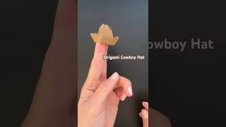 How to fold origami cowboy hat 🤠 origami origamicowboyhat texasholdem shortswithcamilla [upl. by Anileva]