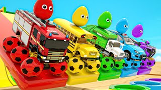 Wheels on the Bus  Ice Cream  Colorful eggs and big soccer balls Baby Nursery Rhymes amp Kids Songs [upl. by Martainn]