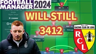 WILL STILLS RC LENS 3412 FM24 TACTICS FOOTBALL MANAGER 2024 TACTICS [upl. by Gault]