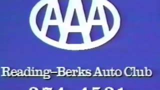 AAA ReadingBerks Auto Club commercial  1992 [upl. by Kaiser]