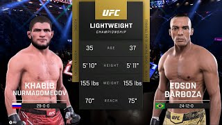 Khabib Nurmagomedov vs Edson Barboza Full Fight  UFC 5 Fight Night [upl. by Inoue]