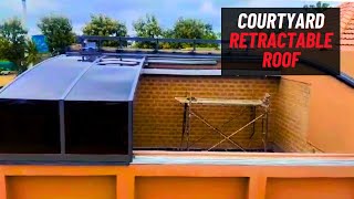 Megavents Courtyard Retractable Roof– India wwwmegaventcoin [upl. by Assilat490]