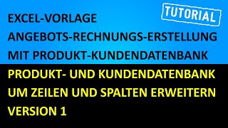 Tabellen Datenbanken um Spalten und Zeilen erweitern  Version 1 [upl. by Irpac35]