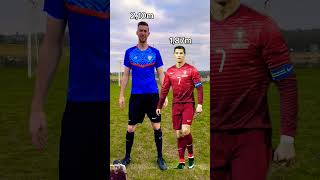 Height comparison wait for end😄😁 trending shortvideo shorts india footballplayer [upl. by Rubi258]