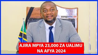 TAMISEMI AJIRA MPYA 23000 ZA WALIMU NA AFYA 2024 ZATANGAZWA NA WAZIRI MCHENGERWA [upl. by Rambert]