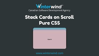 Stack Cards on Scroll with CSS [upl. by Heigl680]