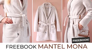 Mantel nähen ♥ Freebook MONA  Stoffe Hemmers 🍂 🍁 [upl. by Radu]