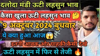 दलोदा मंडी से ऊटी बिजवारा लहसुन का भाव9 अक्टूबर 2024 बुधवारdaloda mandi ooty biju bhavooty [upl. by Alfred]