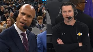 JJ Redick did NOT want to do this ESPN halftime interview with Richard Jefferson 😂 [upl. by Kopple]