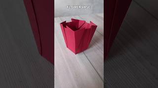 FLOWER VASE ORIGAMI TUTORIAL STEP BY STEP FOLDING FLOWER VASE CRAFT ART [upl. by Chapa]