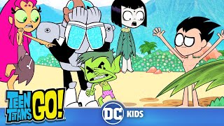 Teen Titans Go En Español  Mejores momentos de La isla de los deseos locos  DC Kids [upl. by Straus]