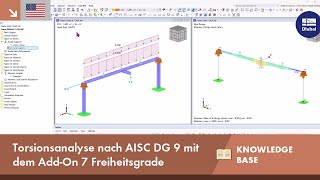 EN KB 001911  Torsionsanalyse nach AISC DG 9 mit dem AddOn 7 Freiheitsgrade [upl. by Annayoj]