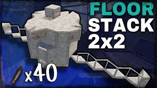 NEW FLOOR STACKED 2X2 W REVISED ROOF BUNKER  Rust Base Build [upl. by Eyr]