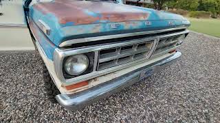 1971 Ford F100 Sport Custom WalkAround Video [upl. by Ahsetal]