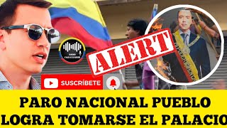 PARO NACIONAL EN ECUADOR PUEBLO LOGRA TOMARSE PALACIO DE CARONDELET EN CONTRA NOBOA NOTICIAS RFE TV [upl. by Ennairoc]