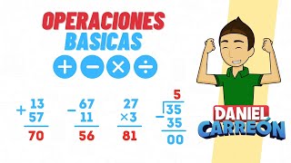 OPERACIONES BASICAS Suma resta multiplicación y division Super facil  Para principiantes [upl. by Hirschfeld]