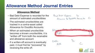 Accounting for Bad Debts Allowance Method [upl. by Ariait]