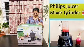 Philips Juicer Mixer Grinder Review In TeluguPhilips Juicer Mixer Grinder 600W HL7579Juicer mixer [upl. by Crispas633]