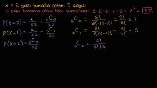 Binom Dağılımı Matematik İstatistik ve Olasılık [upl. by Furmark]