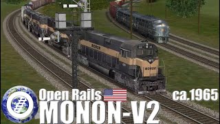 Open Rails MSTS compatible Train Sim Monon Route ca1965 [upl. by Sill409]