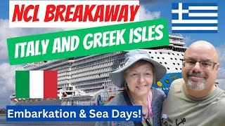 NCL Breakaway Italy amp Greek Isles Embarkation and Sea Days  Onboard Fun and Thermal Spa Tour [upl. by Eulalia]