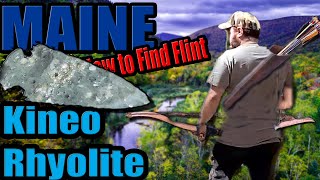 How to Find Flint Maine Kineo Rhyolite Flint Knapping Camping Mt Kineo [upl. by Etiuqram]