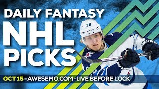 NHL DFS Strategy  Tue 1015  Yahoo DraftKings FanDuel FantasyDraft [upl. by Suivatnom]