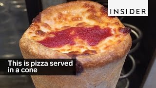 People are going nuts over pizza served in cones [upl. by Ona]