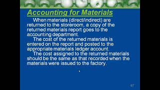 Casharka 12aad Accounting for Materials Chapter 2 Cost Acc [upl. by Tara]