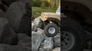 16 scale rc rock crawling with the FMS Suzuki Jimny rccrawler rc4wd rc 4x4 fms shorts [upl. by Reilly]