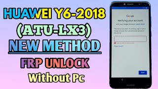 Huawei Y62018 Google Account Bypass Huawei Y62018 Frp Bypass [upl. by Ahsilaf]