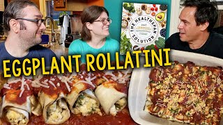 Ray Cronise Cooks For Us Eggplant Rollatini From The Healthspan Solution PlantBased Recipe [upl. by Halehs]