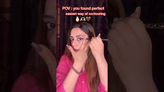 Easy peasy contour shortvideo makeup hairbun youtubevideo [upl. by Ilanos217]