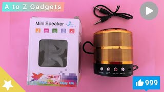 Mini speaker WS887 Bluetooth with SD card [upl. by Odeen]