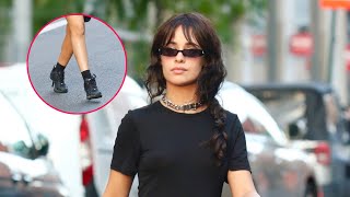 Camilla Cabello wears Balenciaga sneaker pumps in NYC  Hollywood Pipeline [upl. by Steve388]