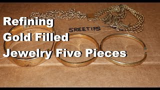 Refining Gold Filled Jewelry Five Pieces [upl. by Ahkeber]