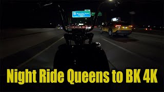 Softail Chopper Night Ride Queens to BK 4K [upl. by Meihar]