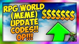 RPG WORLD MEME UPDATE CODES Roblox [upl. by Zeralda]