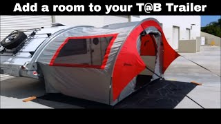 TB Side Tent This ingenious tent adds space to your Tab Trailer Setup video [upl. by Bevers]